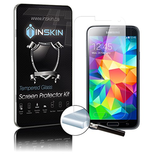 Inskin Case-Friendly Tempered Glass Screen Protector, fits Samsung Galaxy S5. 2-Pack.