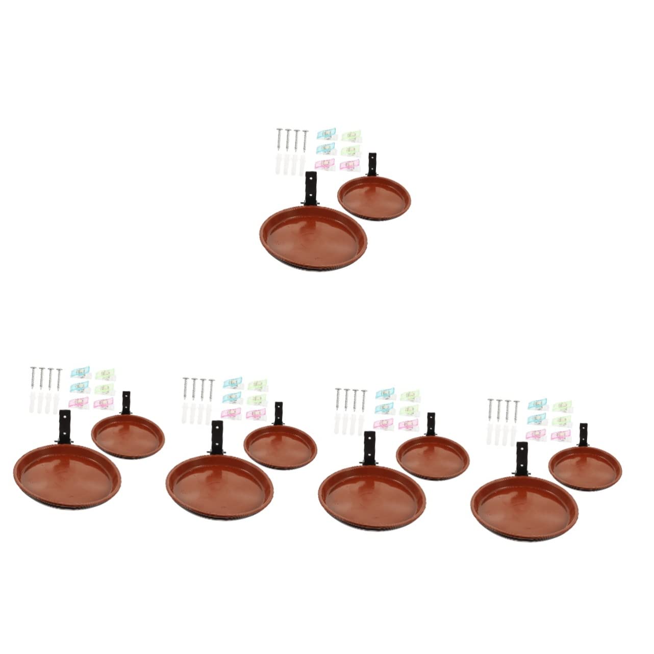 Yardwe 5 Set Mangiatoia Per Uccelli Da Parete Gabbia Mangiatoie Per Uccelli Da Esterno Pesce Persico Mangiatoia Per Uccelli Selvaggio Mangiatoia Solare Per Uccelli All'aperto Plastica