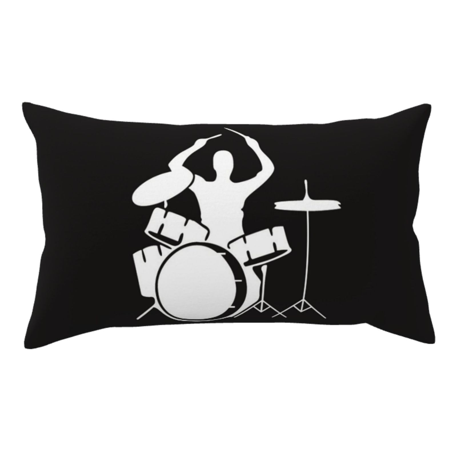 WSHFFILO Drummer printed Pillow Case 20x36in Corduroy Throw Pillow Cover