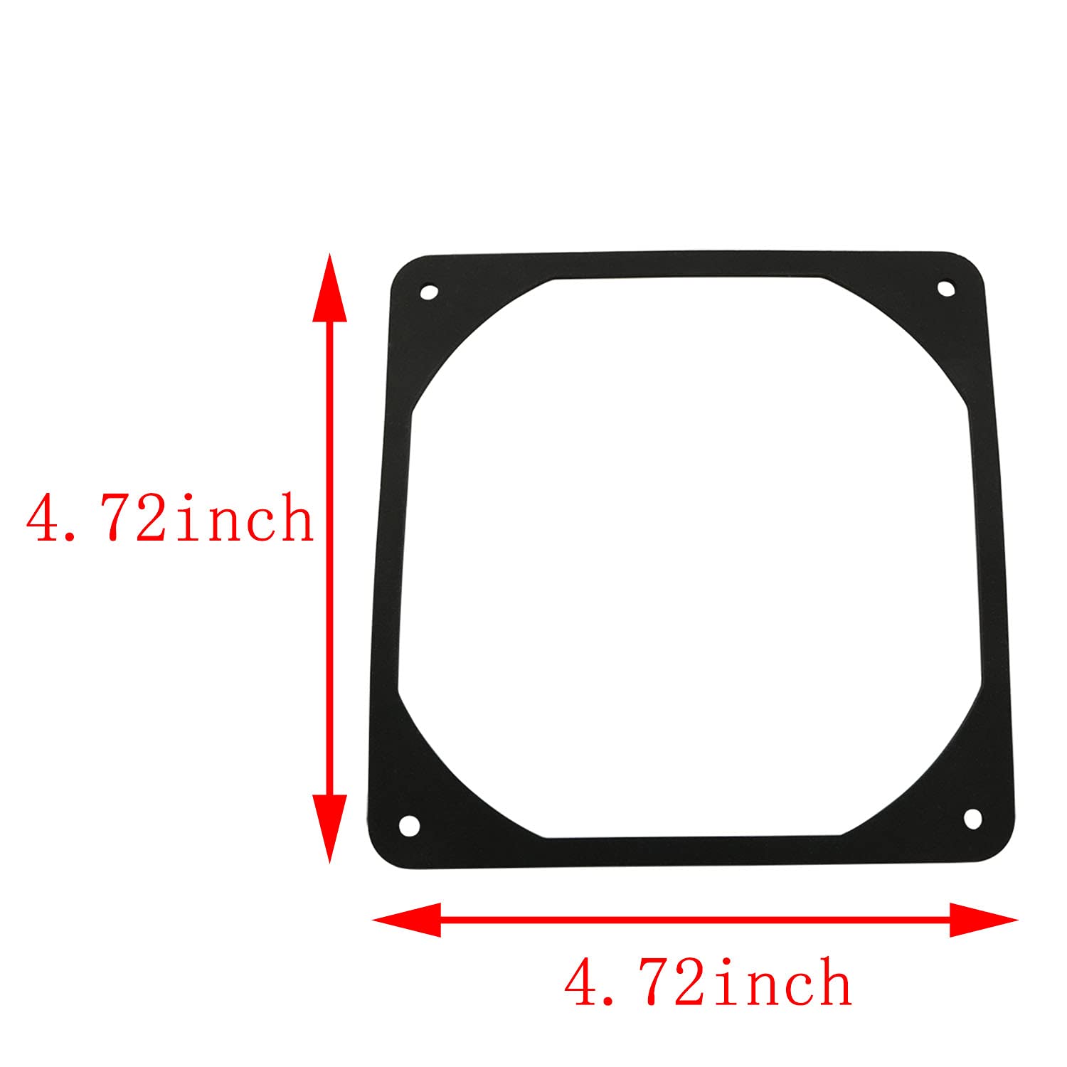 ZYAMY 2 szt., 120 mm, czarna, antywibracyjna gumowa uszczelka wentylatora, 120 x 120 mm, 12 cm, podkładka amortyzująca do obudowy komputera, czarna