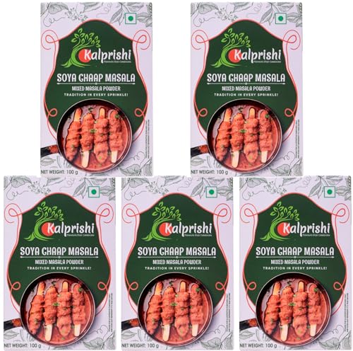 Image of Kalprishi Soya Chaap Mixed Masala | Authentic Spicy & Aromatic Blend | Perfect for Gravy, Tandoori & Kebab Recipes | No Added Preservatives or Colours | Natural Oils Retained (5)