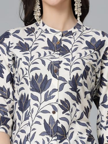 Image of Stylum Women's Floral Printed Rayon A-Line Kurta