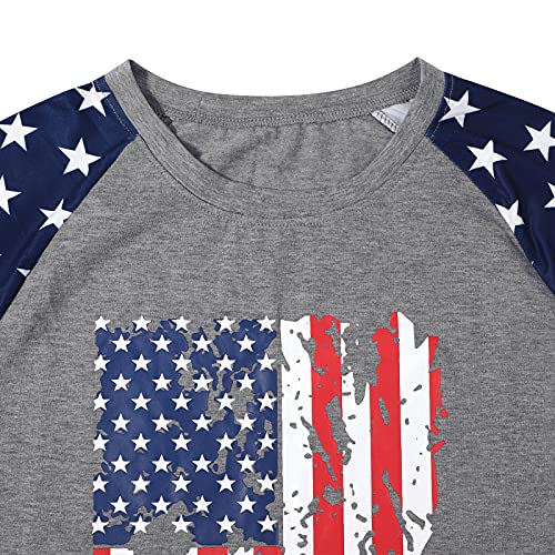 American Flag Shirts 4Th Of July Women Vintage Usa Patriotic Shirt Summer Casual Short Sleeve T-Shirt Top Blouse #TOP1