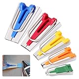5 PCS Fabric Bias Binding Maker,5 Sizes Bias Tape Maker Bias Binding Tape Maker,Bias Tape Shaper for Sewing and Quilting,Bias Binding Maker for Accessories Clothes Household Clothing Stores
