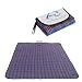 Paladineer Outdoor Durable Plaid Camping Picnic Blanket Beach Blanket with Handles Water-resistant Foldable Blanket Blue