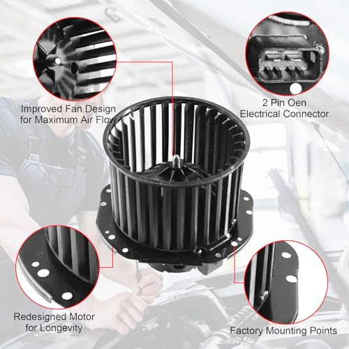Image of 700092 HVAC Blower Motor fit for Chevy Astro /Blazer /Corvette /Camaro | for GMC Safari /Sonoma /Jimmy, for Buick Electra /Lesabre, for Pontiac Firebird, for Olds Bravada, for Isuzu Hombre