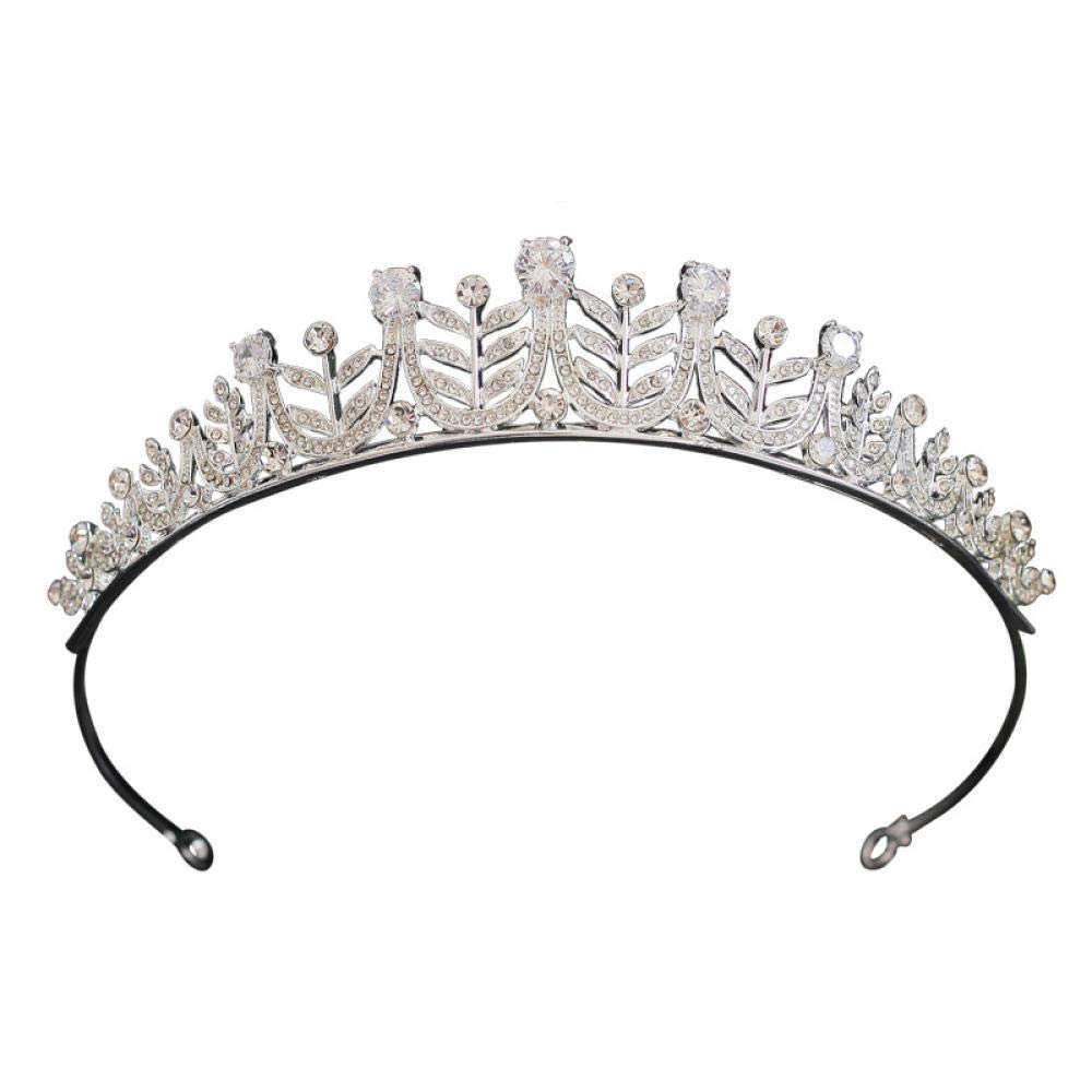 Tiara, stop strasu, ozdoba na głowę dla panny młodej, srebrna, kwiatowa, dla kobiet, prosta, modna ozdoba na wesele, ozdoba do włosów, w stylu vintage, na imprezę, prezent