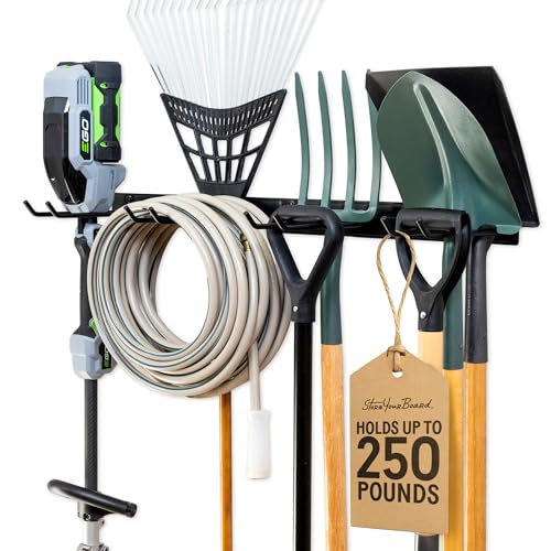 StoreYourBoard Wall-Mounted Rack With 4 Garage Hooks –...