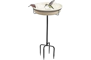 28" Freestanding Birdbaths Bowl Outdoor: The Perfect Oasis for Your Feathered Friends