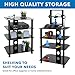 Mount-It! AV Component Media Stand, Audio Tower and Media Center with 4 Tempered Glass Shelves, 88 Lbs Capacity, Black Silk (MI-867)