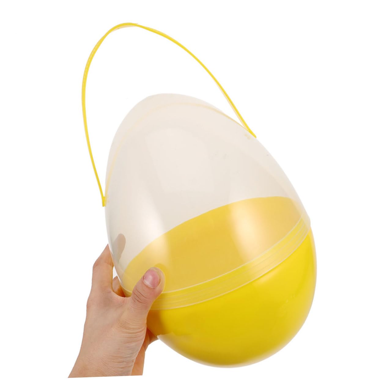 Toddmomy 2 Uova Pasquali Manici Contenitori Trasparenti Riempibili per Decorazioni Festive e Caccia alle Uova per e Regali