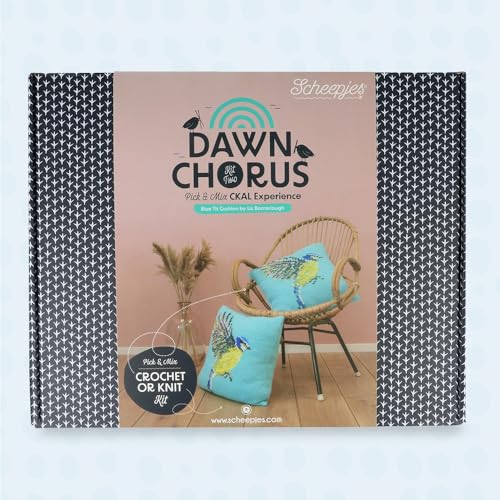 Image of Scheepjes CKAL Blue Tit Crochet Cushion Kit with Yarn and Pattern, 1 piece