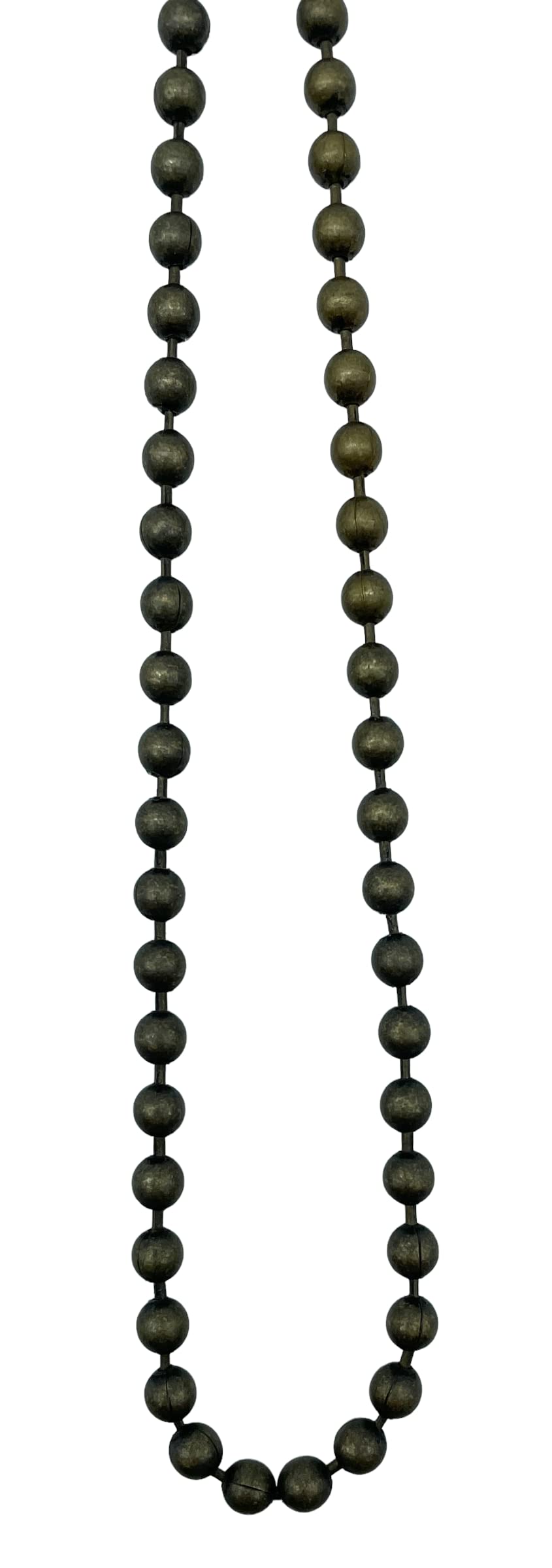 Premium Roller Blind Antique Brass Beaded Pull Chain - Continuous Loop (100cm Drop, Antique Brass), 100W x 100H cm