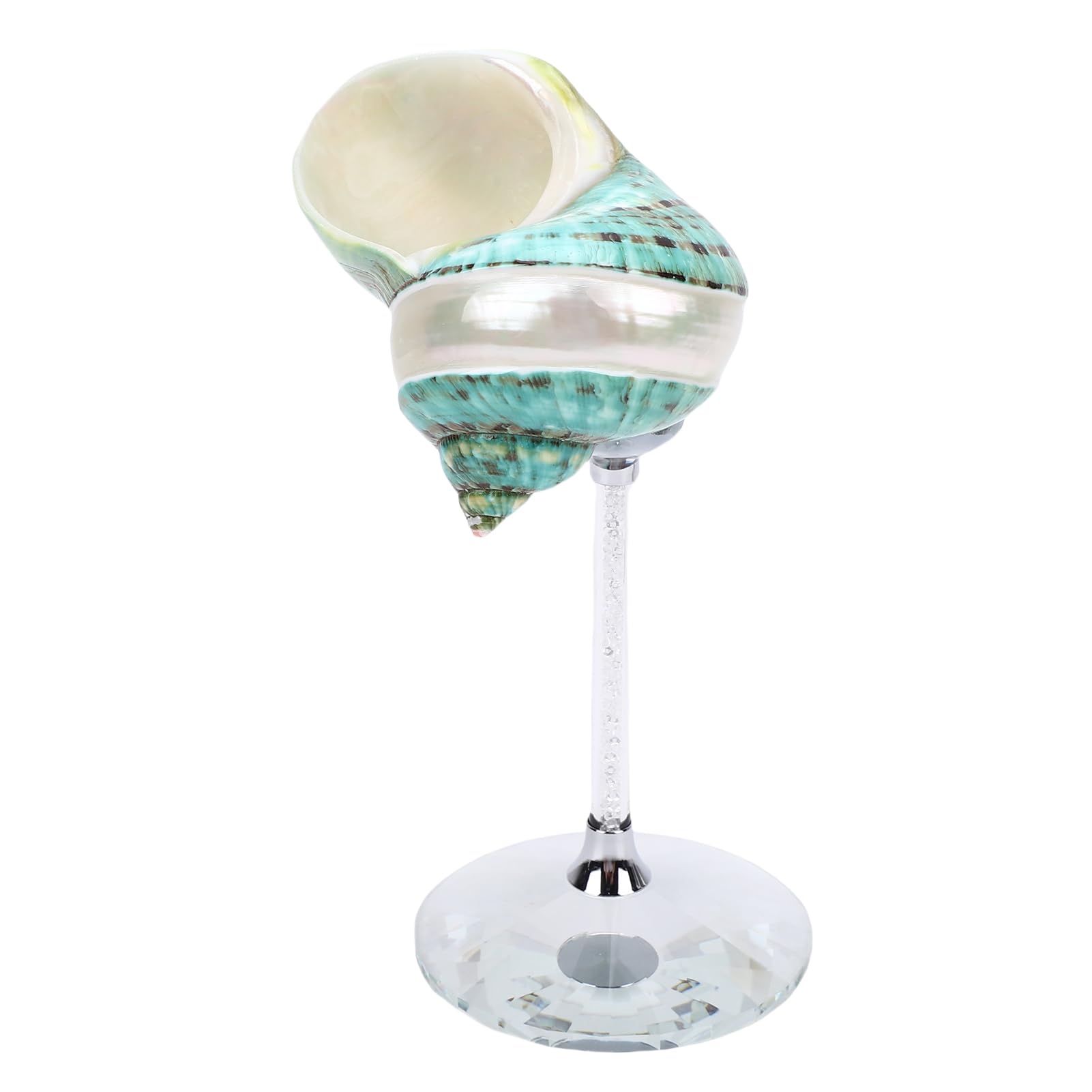 POENVFPO Kieliszek do Wina z Muszli Ręcznie Robiony Elegancki Kielich do Picia na Przyjęcia Weselne 17 Cm Unikalny Design (GREEN)