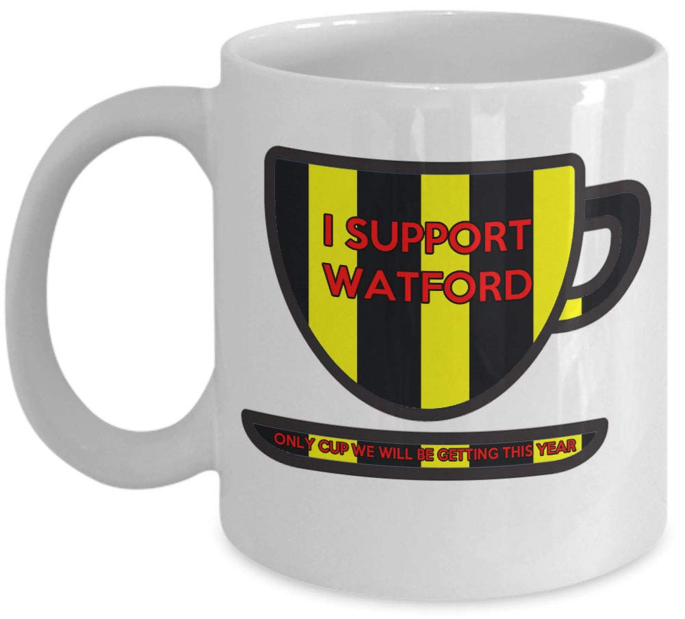 Shaniztoons White Football Joke Watford Inspired Novelty Gift Mug