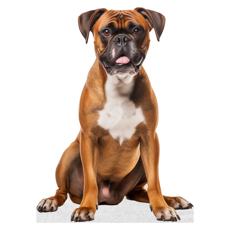 Dog - Boxer - Life Size Cardboard Cutout Standup People with Support Standee | Animals -