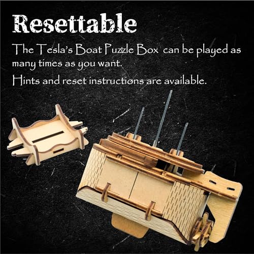 PUZZLE POTATO - Tesla’s Boot - Escape Room Spiel - Puzzle Box - Knobelspiel für Erwachsene - Brainteaser Geschenkbox