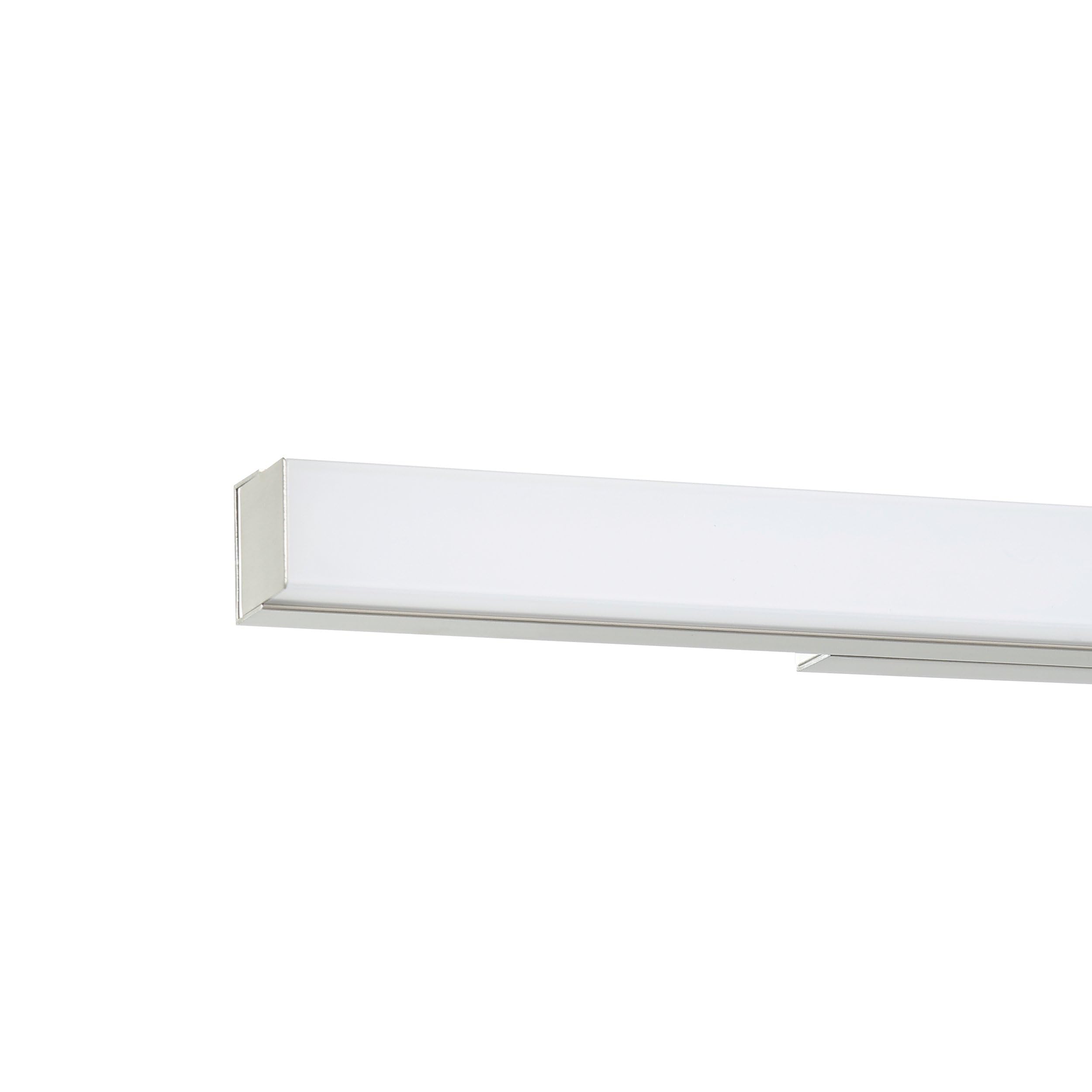 EGLO LED Wandlampe Torreta, Spiegelleuchte Wandleuchte | Bad aus Metall und Glas, Badezimmer Lampe in Nickel-Matt, Weiß, LED Feuchtraumleuchte neutralweiß, IP44, L 60 cm