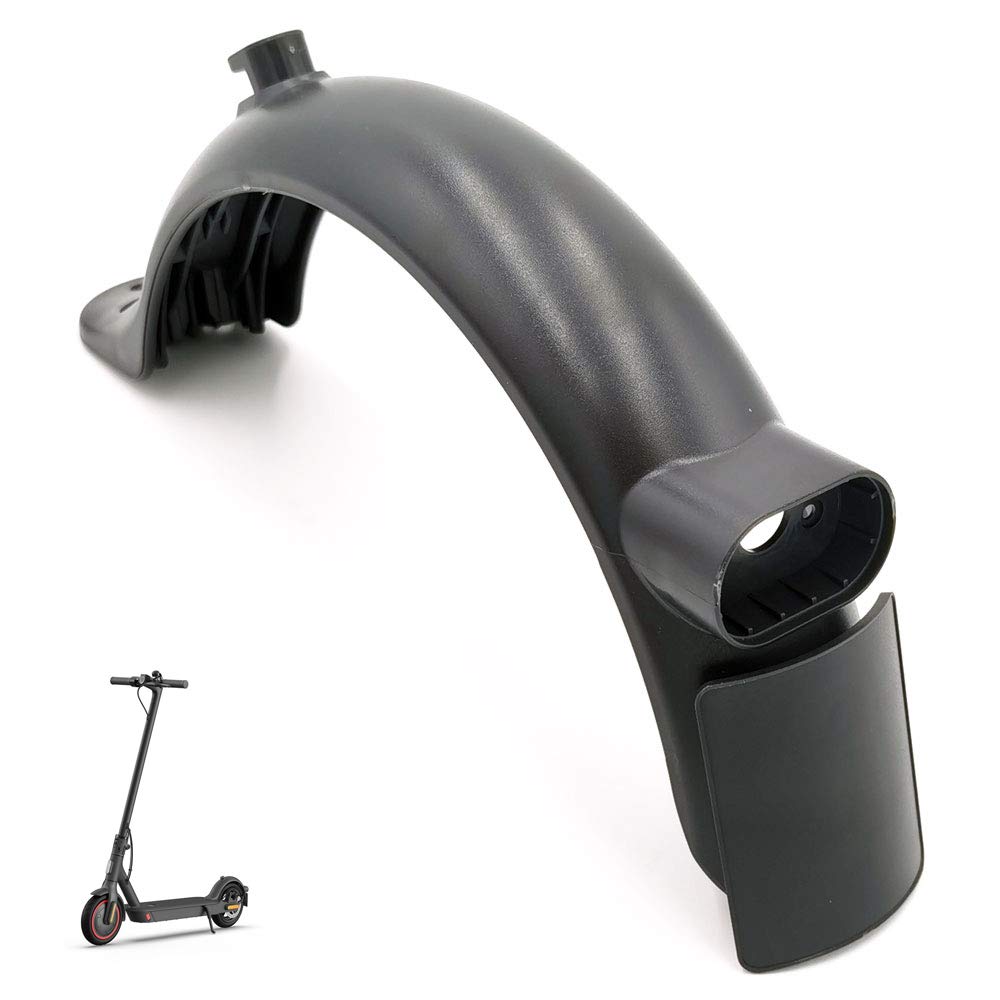 EWheel | Guardabarros Trasero Nuevo Modelo para Patinete Xiaomi M365, Essential, 1S, Pro y Pro2 | con Porta matrícula. (Negro)