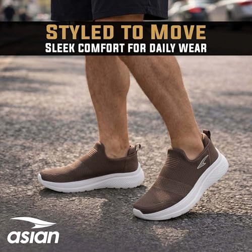 Image of ASIAN Wonderwalk-22 Men's Walking Shoes with Soft Memory Foam Insole, Breathable Knit Upper & Lightweight Bouncy EVA Sole | Ideal for Casual Wear, Jogging, & Travel
