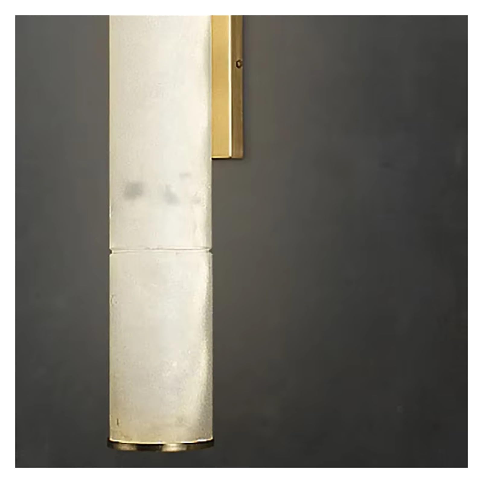 ASerZenith Simple Marble Wall Lamp Bedroom Bedside Column Living Room Background Wall Study All Copper Decorative Lamps(Warm Light-50Cm)