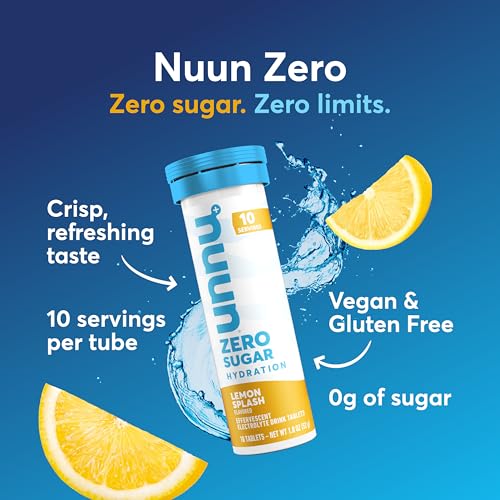 Image of Nuun Zero Sugar Hydration Electrolyte Tablets - Sodium, Potassium, Chloride, Calcium, Magnesium, Light & Delicious Fruit Flavors, No Sugar, Gluten Free, Vegan, Mixed Citrus 4 Pack (40 Servings Total)