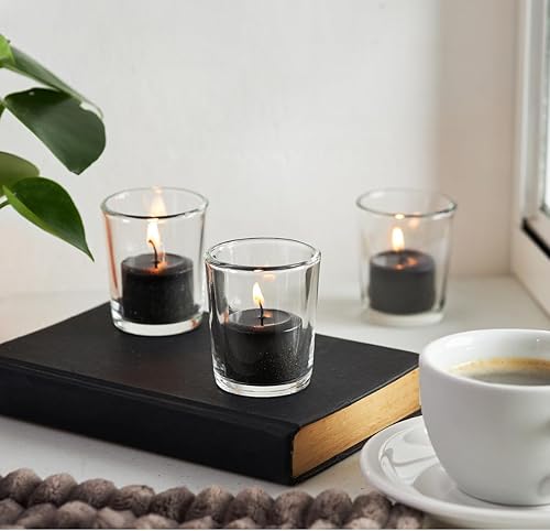 Miniatura 11 de Simply Soson Velas votivas a granel, 24 velas votivas blancas, 10 horas de tiempo de combustión, vela pequeña, vela sin perfume, votivas para bodas