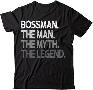 Mens Bossman Boss Man Gift The Man Myth Legend T-Shirt-The Ultimate Gift-Mens Workout Clothes-Grey T Shirt