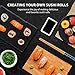 Soeos Sushi Making Kit, Sushi Making Kit for Beginners with 2 Sushi Rolling Mats, 5 Pairs Chopsticks, 1 Paddle, 1 Spreader, 1 Cotton Bag, All Natural Bamboo Sushi Maker Gift Set for Party & Family
