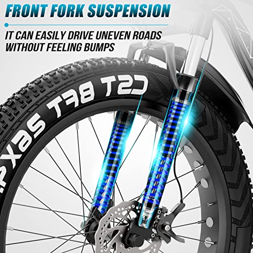 Vivi Electric Bike 26″ x 4.0 Fat Tire Ebikes for Adults,
