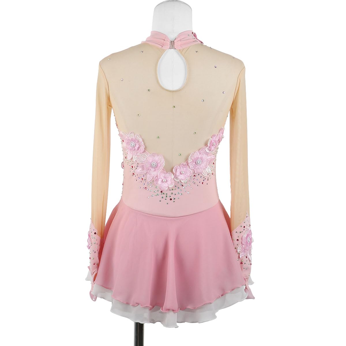 Eiskunstlauf Kleid Mädchen Kürkleid Strass Gymnastik Leotard Ballerina Kleid Latein Tanzkleid Rollkunstlauf Wettbewerb Tanzanzug Eiskunstlauf Zubehör