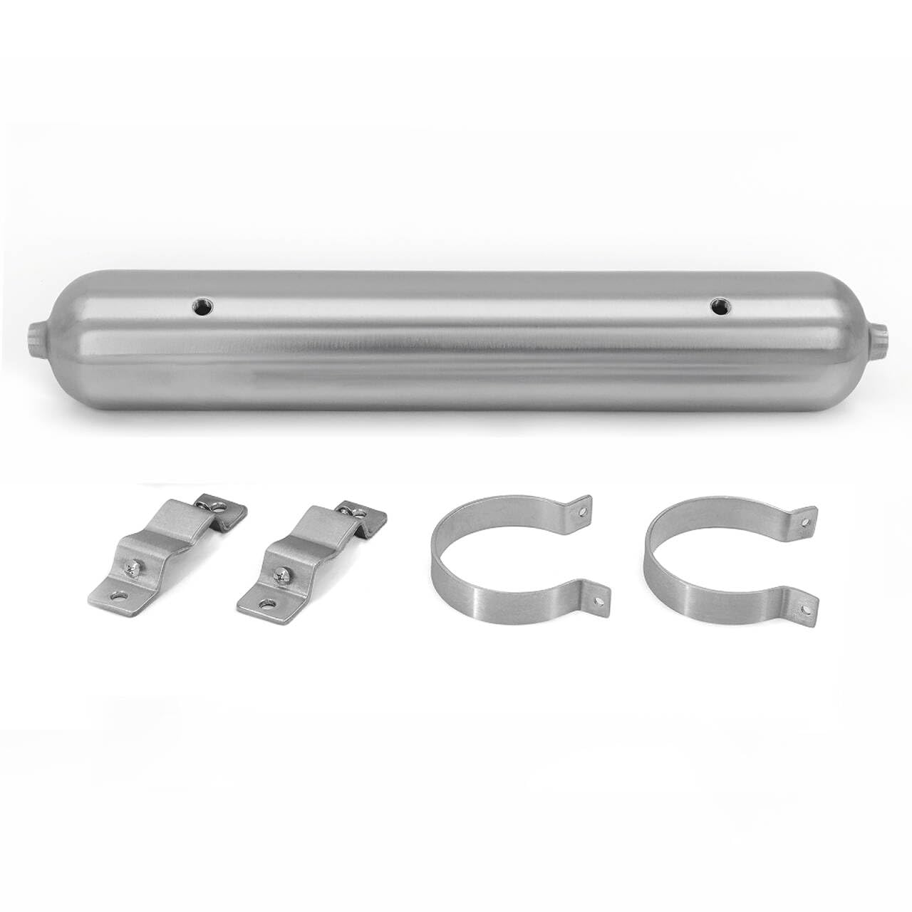 Photo 1 of 1 Gallon Aluminum Seamless Air Tank 5 Ports G1/4" Surface Polished 200PSI Rated for Car, DIY Pneumatic Tools, Air Horn, Suspension Systems, Train Horn