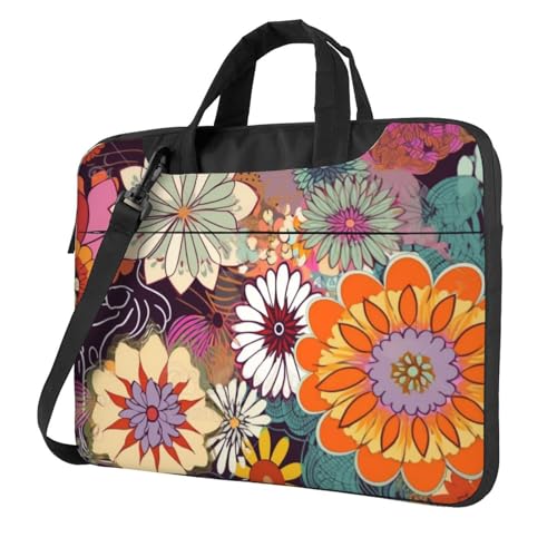 Sac ordinateur floral bohème rembourré et convertible en bandoulière