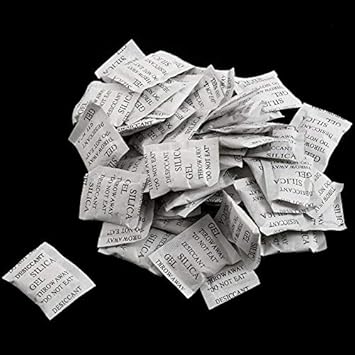 ELECTROPRIME 50 Pieces Silica Desiccant Drying Humidity Absorber Sachets Bags O4T5