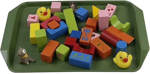 Miniatura 4 de 6 paquetes de bandejas de plástico para comida rápida, bandejas de colores para servir