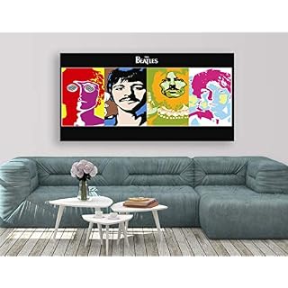 Impression sur toile abstraite des Beatles, Toile, multicolore, 127x76cm (50×30 Inches) - Les Beatles, Paul McCartney, John Lennon, RIngo Starr, George Harrison Impression sur toile abstraite des Beatles, Toile, multicolore, 127x76cm (50x30 Inches) – Image 2