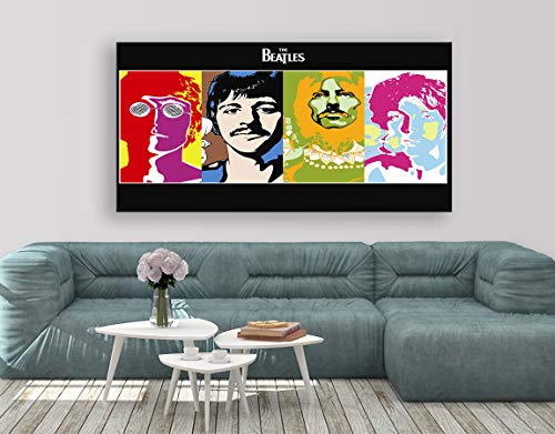Impression sur toile abstraite des Beatles, Toile, multicolore, 127x76cm (50×30 Inches) - Les Beatles, Paul McCartney, John Lennon, RIngo Starr, George Harrison Impression sur toile abstraite des Beatles, Toile, multicolore, 127x76cm (50x30 Inches) – Image 3
