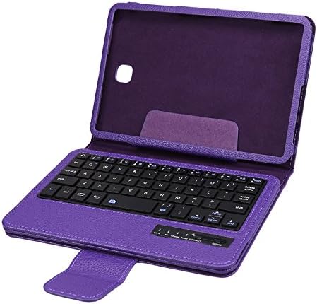 Lilyhood NewStyle Removable Wireless Bluetooth Keyboard ABS Plastic Laptop Stylish Keys and Protective Case for Samsung Galaxy Tab A 8.0" Inch Tablet Sm-T350 P350 (not Fit Other Tablets) (Purple)