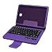 NEWSTYLE Removable Wireless Bluetooth Keyboard Protective Case For Samsung Galaxy Tab A 8.0 inch Tablet (Purple)