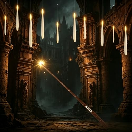 Besight 10 Stück LED Schwebende Kerzen mit Zauberstab Fernsteuerung Timer Funktionen Batteriebetrieben LED Hängende Flackernde Floating Candles für Halloween Deko Weihnachtsdekoration
