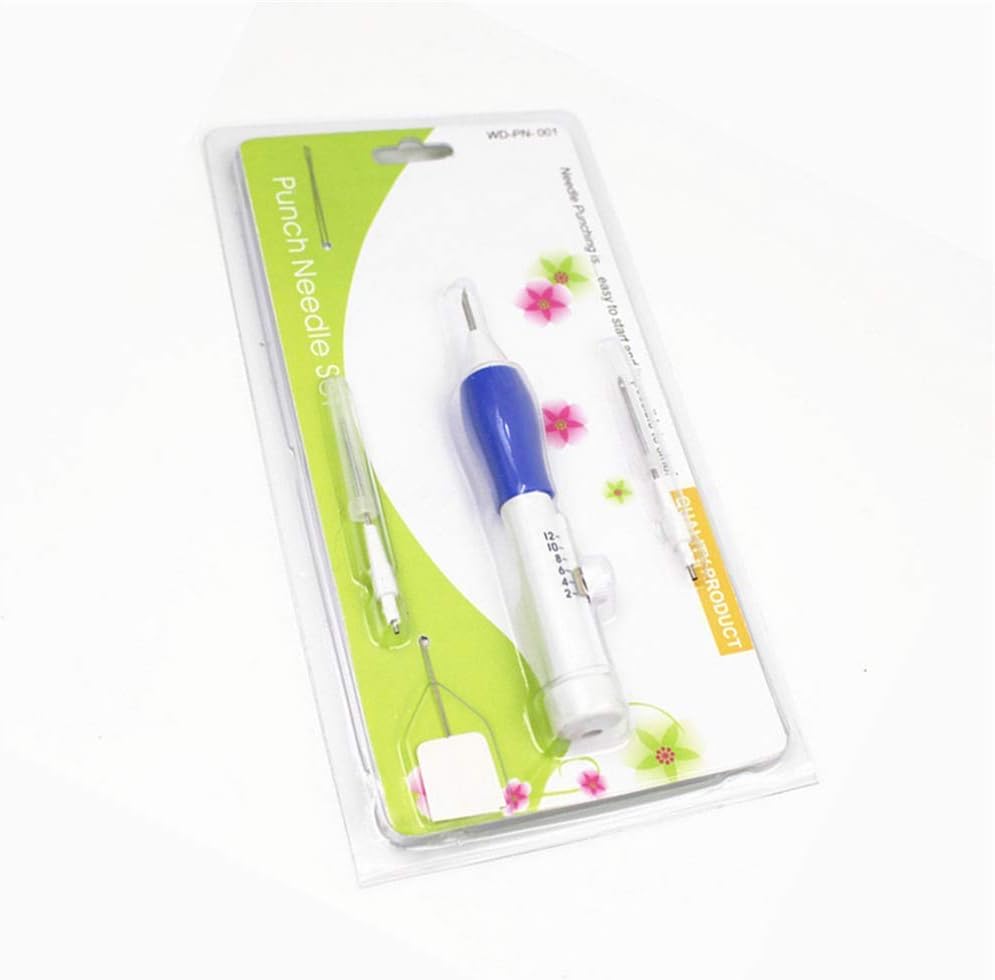 AROYEL Magic Embroidery Pen Punch Needles, 3 Size Adjustable Punch Needle Stitching Kit Rug Yarn Needle Embroidery Pen Felting Threader Needles Beginners Beginner