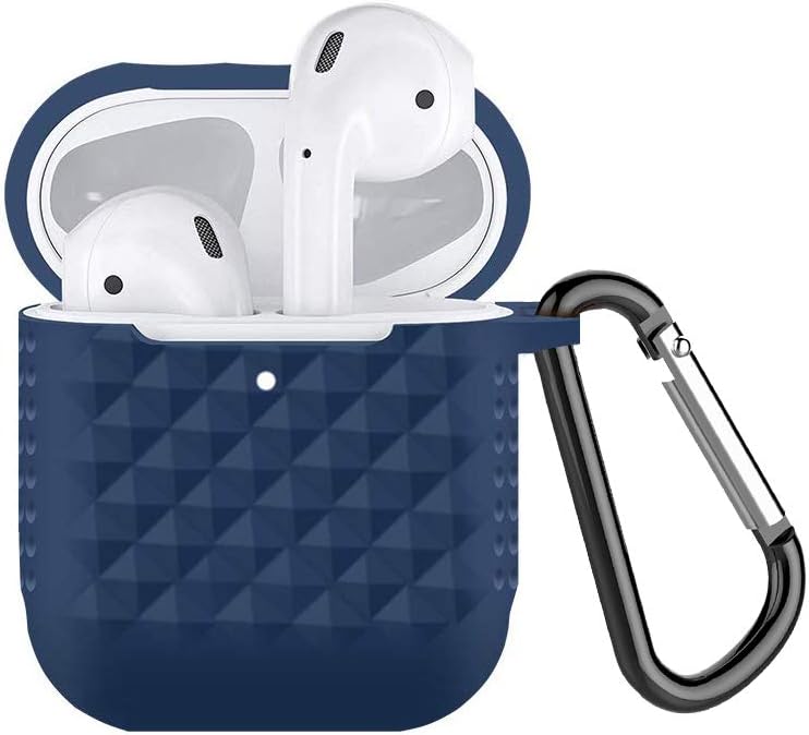 AirPods Case, 2019 New AirPods Accessories AirPods Case Cover Skin - Compatible with Apple Airpods 1 2 Charging Case (Navy)