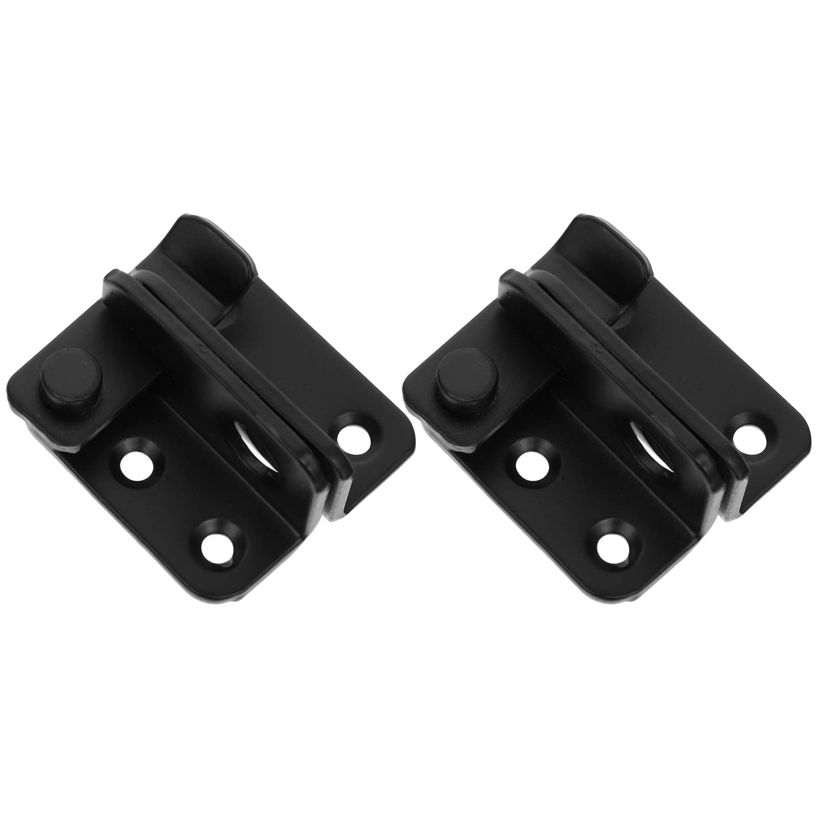 NVSFZGIYG 2pcs Flipping Latch Gate Bolt Safety Door Lock Catch Stainless Steel Black(Nero)