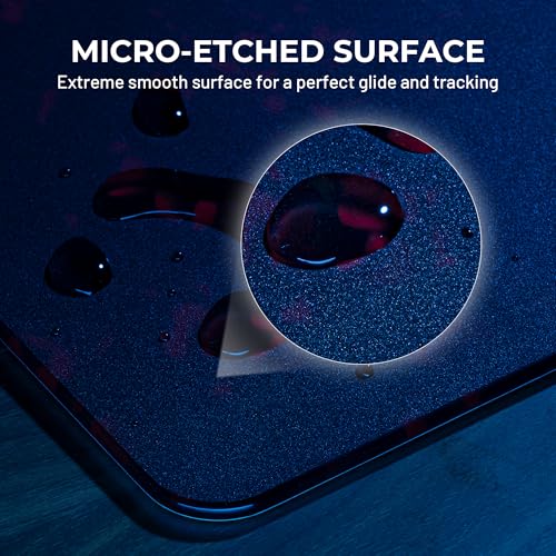 XVX Black Plum Blossoms Glass Mousepad 4.0, Hard Mouse Pad for Gaming,Ultra-Smooth Micro-Etched Surface Mouse Mat with Non-Slip Rubber Base(410mm*310mm) - Image 4