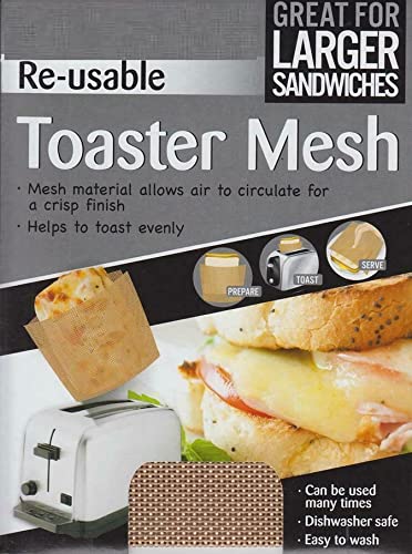 Vision4ever 1x Reusable Toaster Mesh Cooking Pocket Pouch Sandwich Toaster Bag