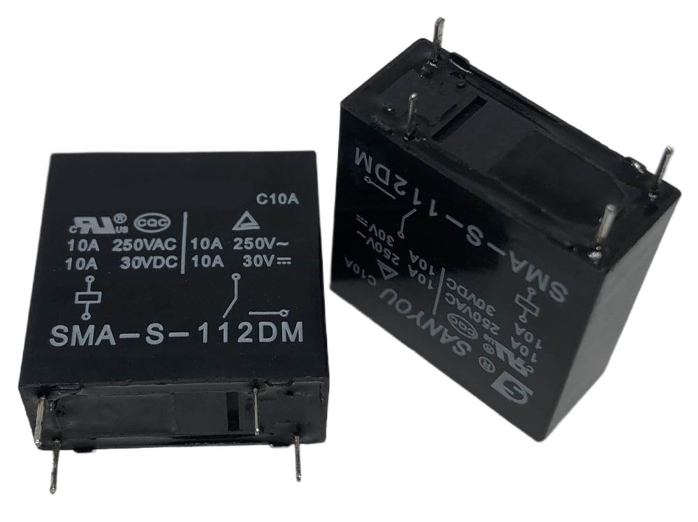 Relais SMA-S-112DM 36F-1A-12V-10A 4 broches pour automatisme