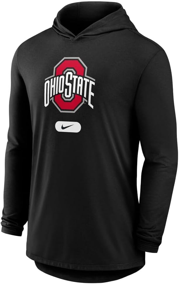 Nike Men's NCAA Primetime Tri-Blend Dri-FIT Long Sleeve Hoodie T-Shirt