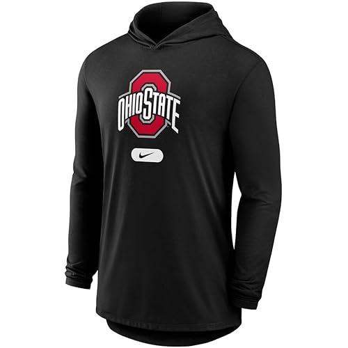 Nike Men's NCAA Primetime Tri-Blend Dri-FIT Long Sleeve Hoodie T-Shirt