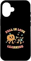 Vista 32 de Fall in Love with Learning Pumpkin Teacher Halloween Back Case for iPhone 17
