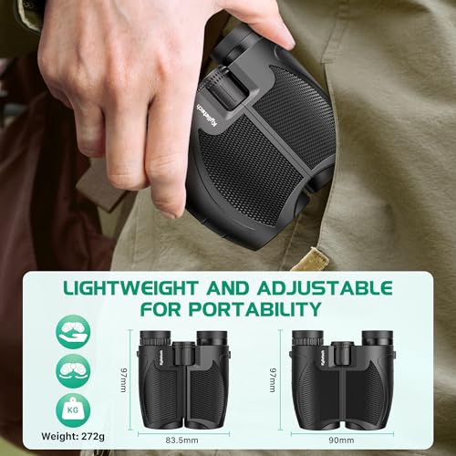 Kylietech Compact Binoculars for Adults Kids, 12x25 Binoculars Lightweight and Waterproof for Bird Watching, Mini Binocular with FMC Lens BAK-4 Prisms for Outdoor, Travel, Concerts - Image 6